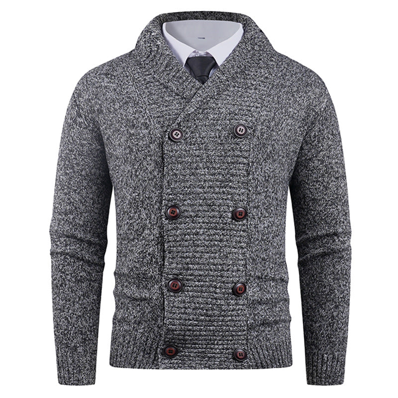 Herren Strickjacke mit doppelter Knopfleiste und feiner Struktur Krohn-e