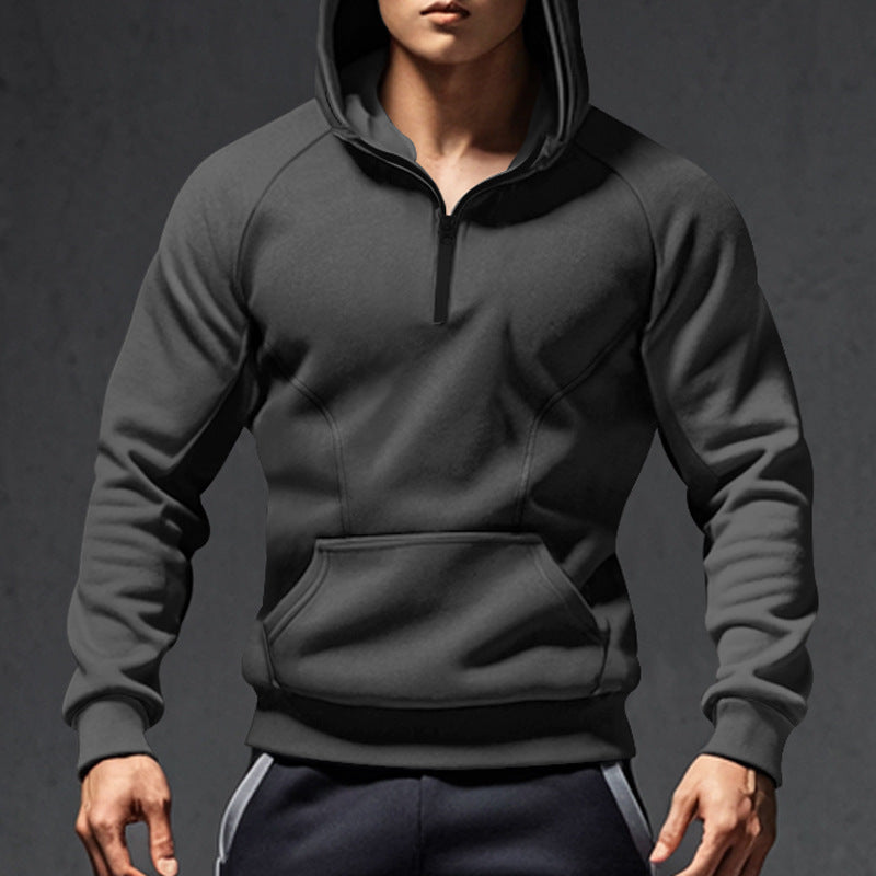 Herren Kapuzenpullover mit Reißverschluss und praktischen Taschen Krohn-e