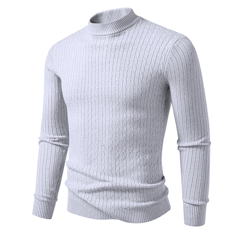 Herren Rollkragenpullover mit strukturiertem Zopfdesign Krohn-e