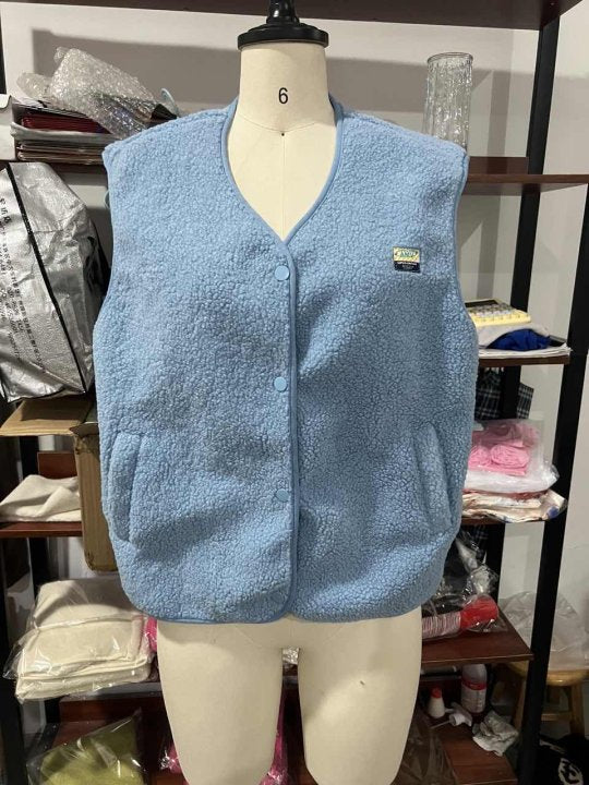 Damen Weiche und lässige Teddyweste mit seitlichen Taschen Krohn-e