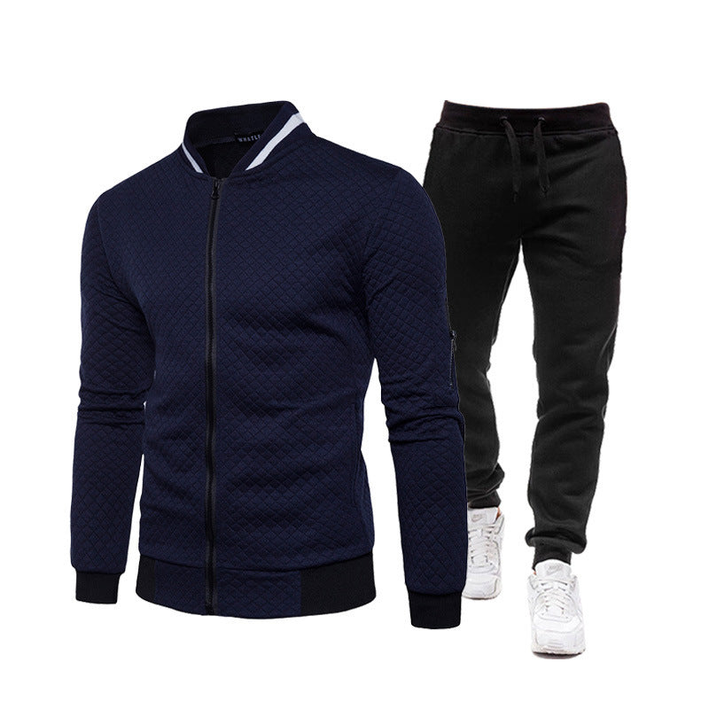 Herren modische Trainingsjacke mit Stehkragen und Sporthose Krohn-e