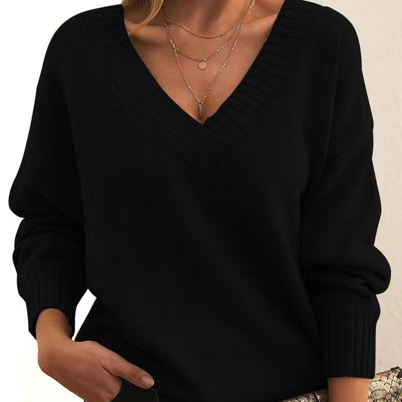 Krohn-e | Zeitloser Einfarbiger Strickpullover Für Komfort