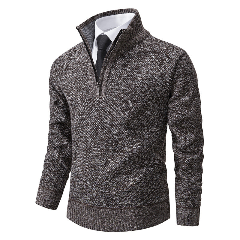 Herren Pullover mit modernem Reißverschluss und strukturierter Oberfläche Krohn-e