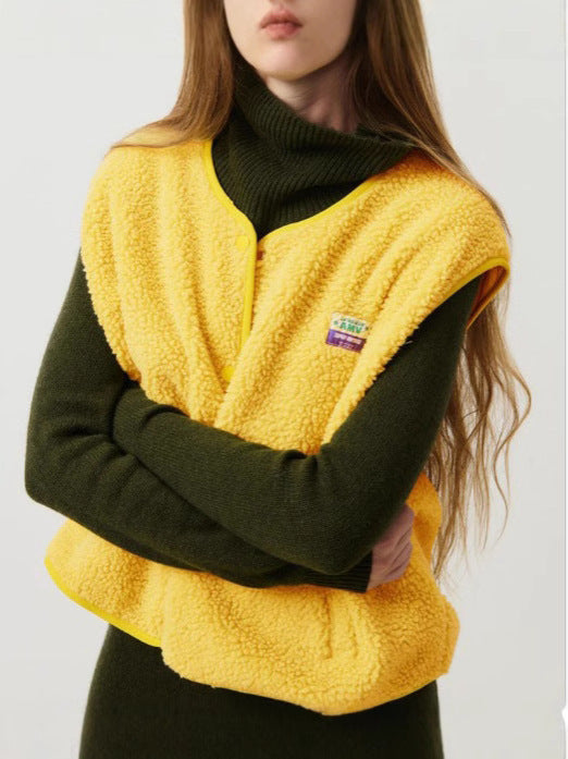 Damen modische Weste mit Fleece-Futter und praktischen Taschen Krohn-e