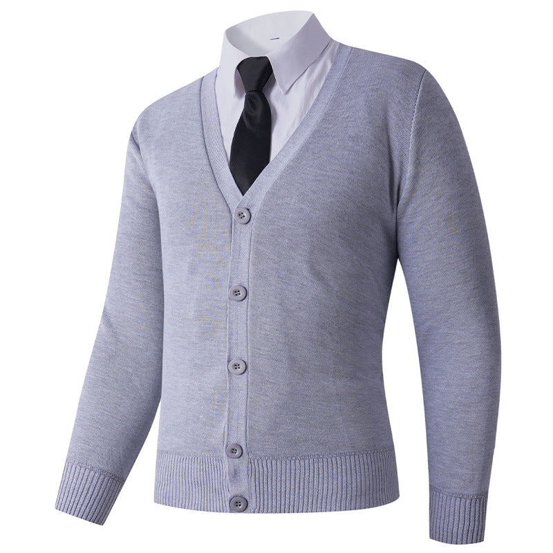 Herren Strickjacke mit V-Ausschnitt und Knopfverschluss Krohn-e