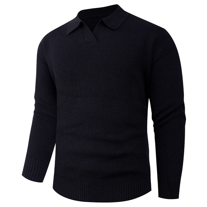 Herren Strickpullover mit klassischem Kragen und strukturierter Optik Krohn-e