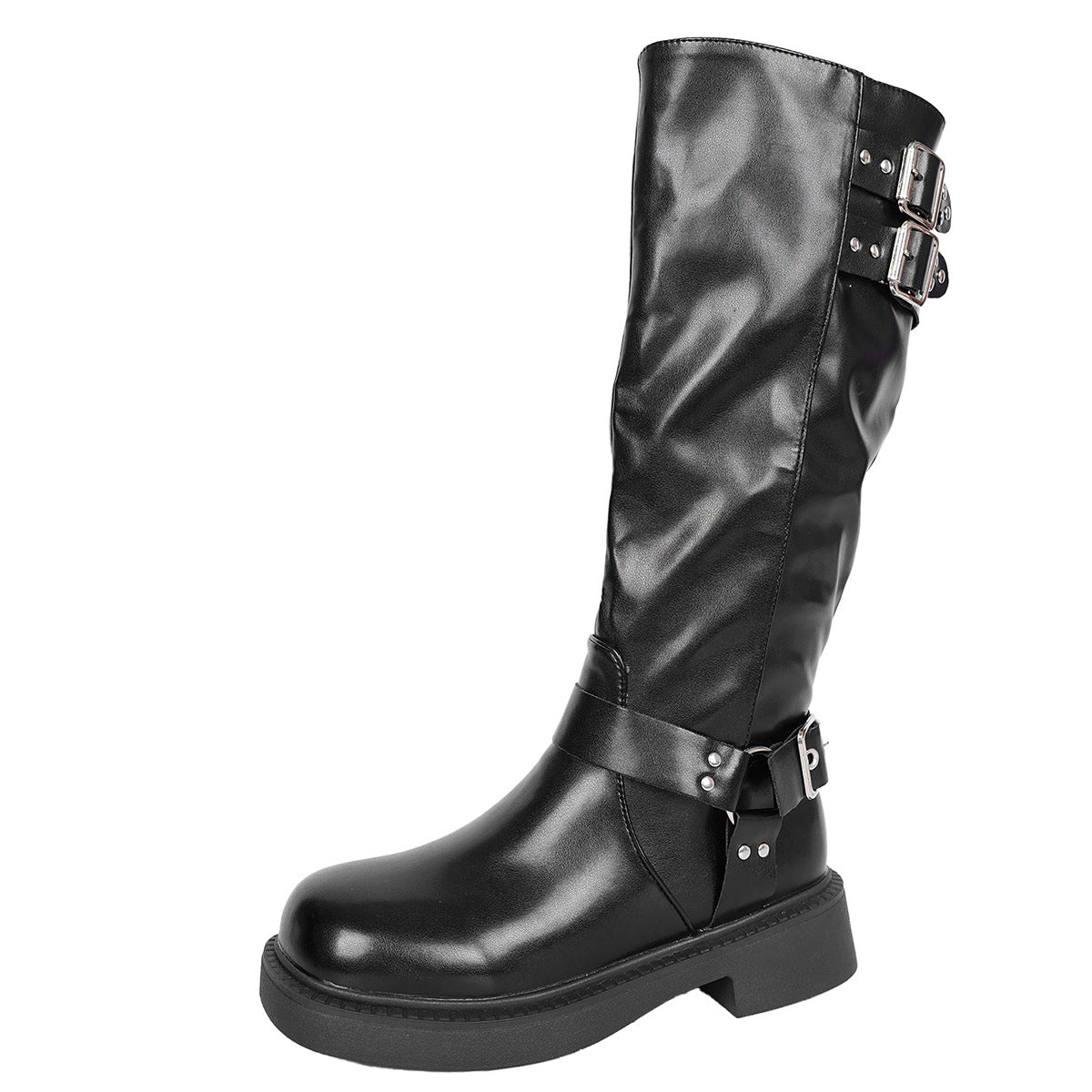 Damen Stiefel mit modischen Schnallen-Details und strapazierfähigem Obermaterial Krohn-e