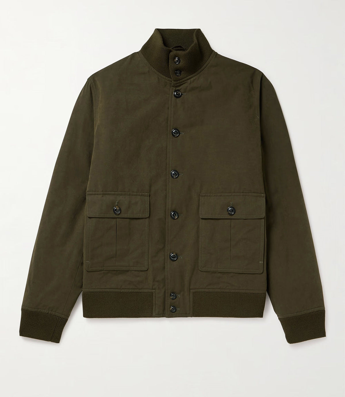 Herren funktionale Utility-Jacke mit hohem Kragen und aufgesetzten Taschen Krohn-e