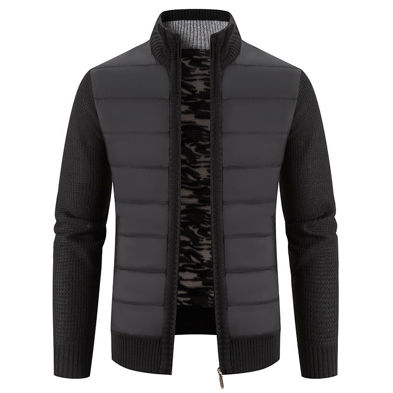 Herren gesteppte Jacke mit modischem Strickarm Krohn-e