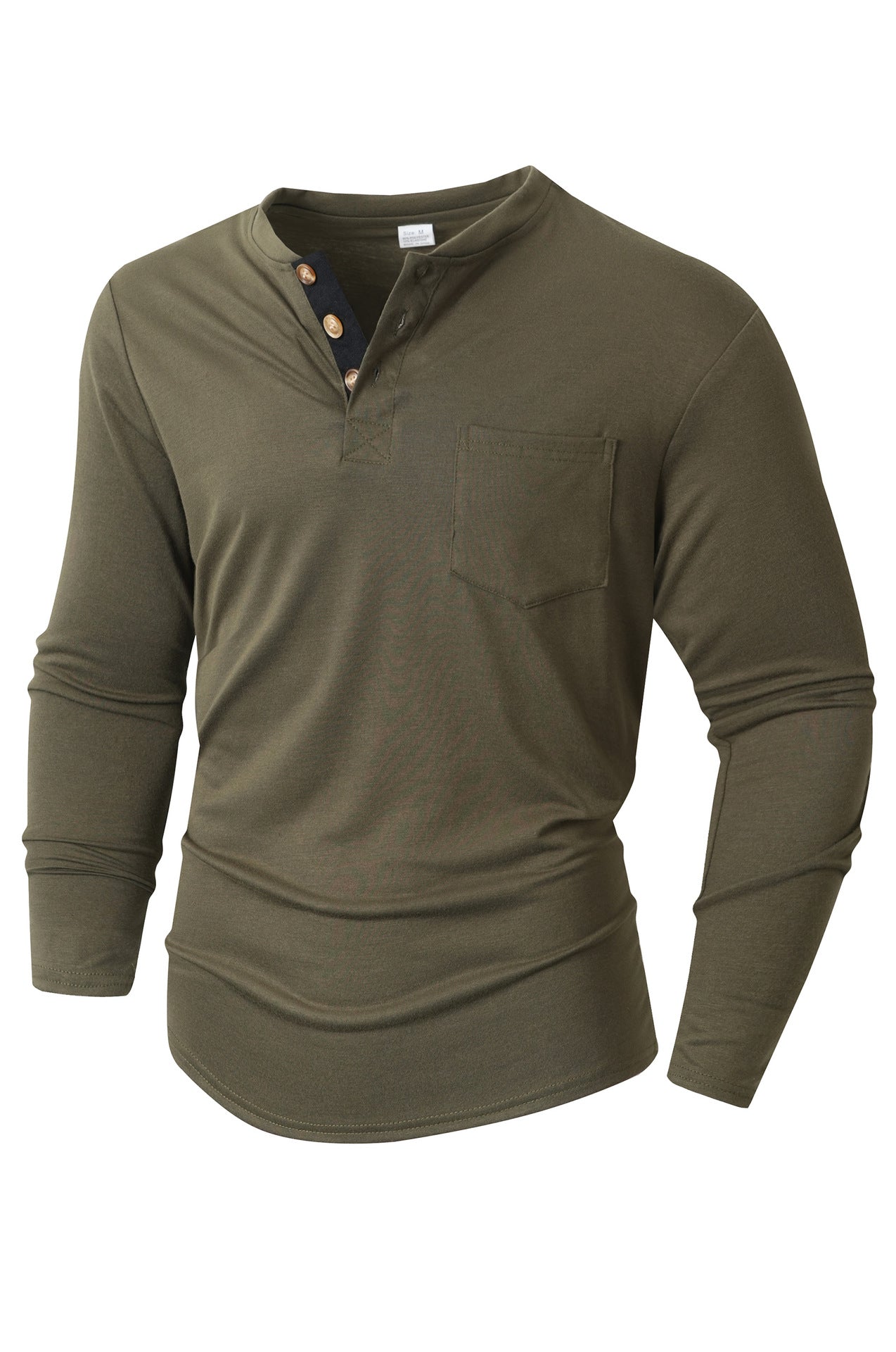 Herren langärmliges Henley-Shirt Krohn-e