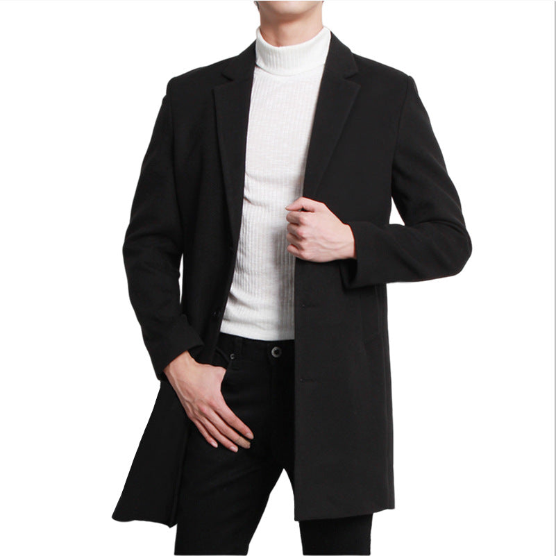 Herren eleganter Longblazer mit modernem Schnitt und doppelter Knopfreihe Krohn-e