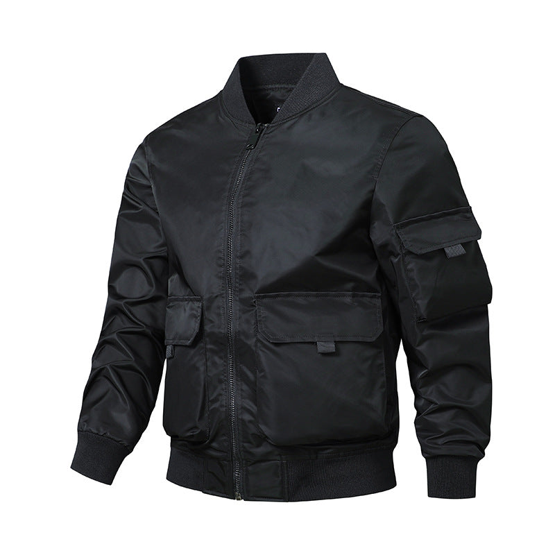Herren sportliche Bomberjacke mit praktischen Taschen und elastischen Bündchen Krohn-e