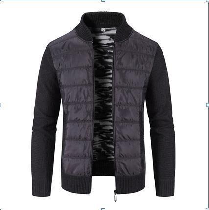 Herren Casual Übergangsjacke mit gestepptem Design und Strickdetails Krohn-e