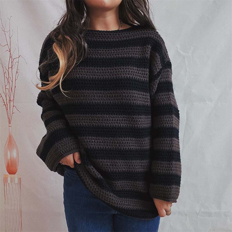 Krohn-e | Gestreifter Strickpullover Mit Sanften Farben