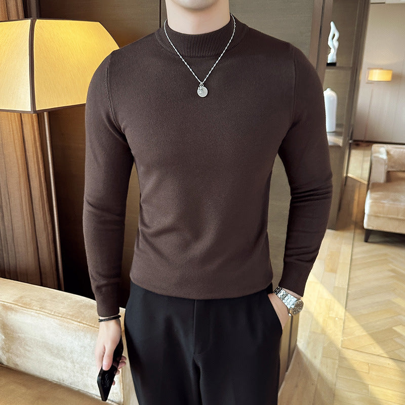 Herren modischer Pullover mit hohem Kragen und eleganter Passform Krohn-e