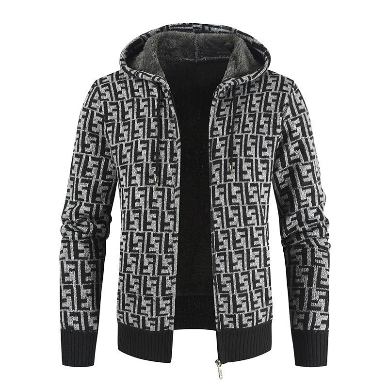 Herren Warm gefütterte Kapuzenjacke Krohn-e