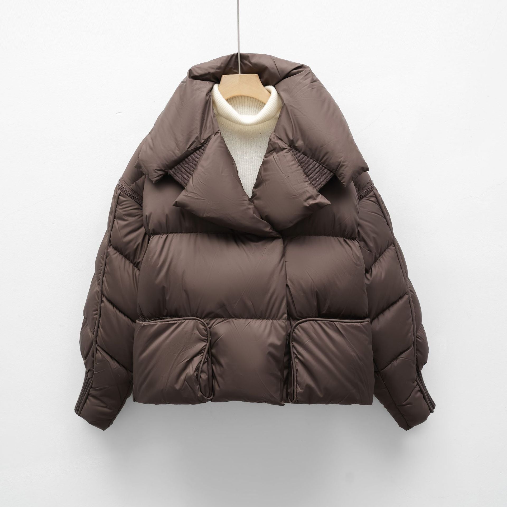 Damen modische verkürzte Steppjacke mit hoch geschlossenem Kragen und praktischen Taschen Krohn-e