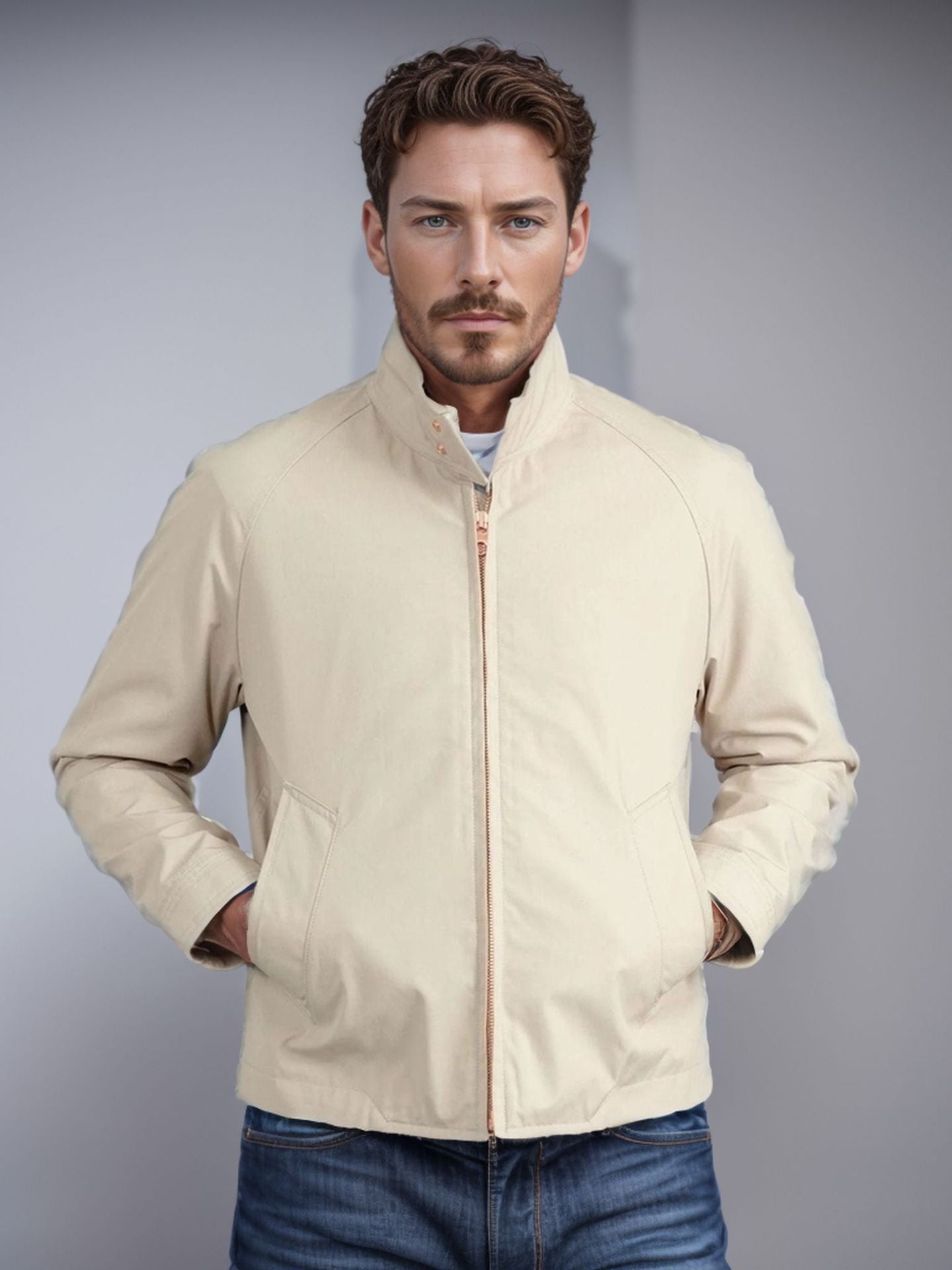 Herren sportliche Utility-Jacke mit wärmendem Innenfutter und stylischem Kragen Krohn-e