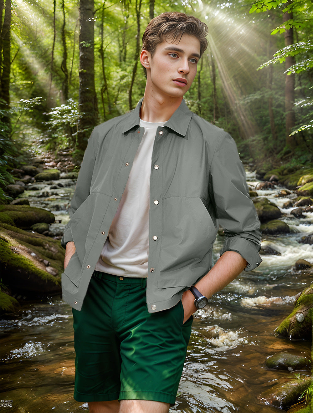 Herren leichte Outdoor-Jacke Krohn-e