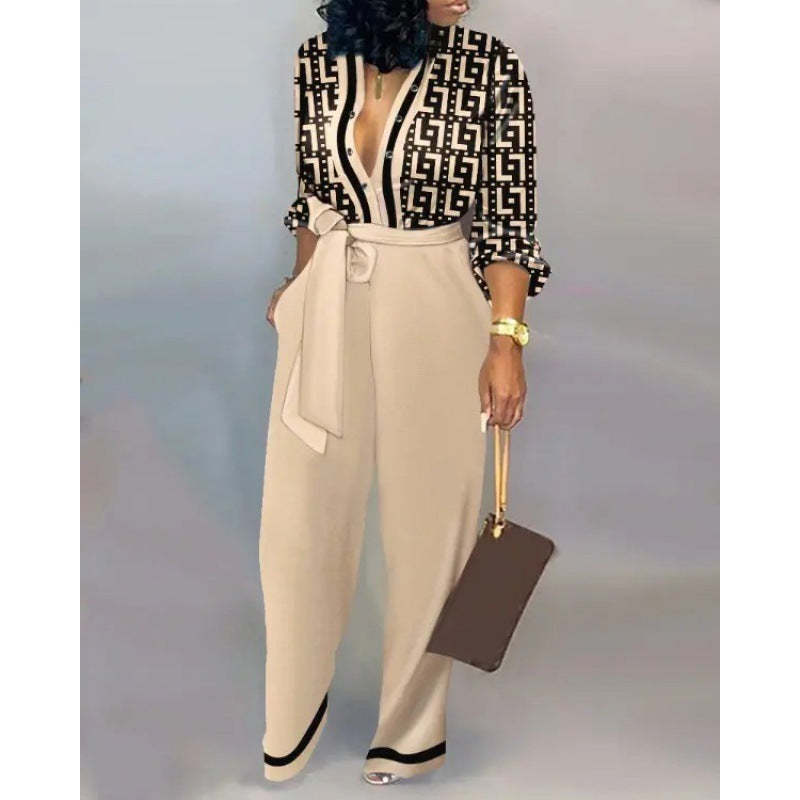 Damen Denim Jumpsuit mit modischem Patchwork-Design und praktischen Taschen Krohn-e