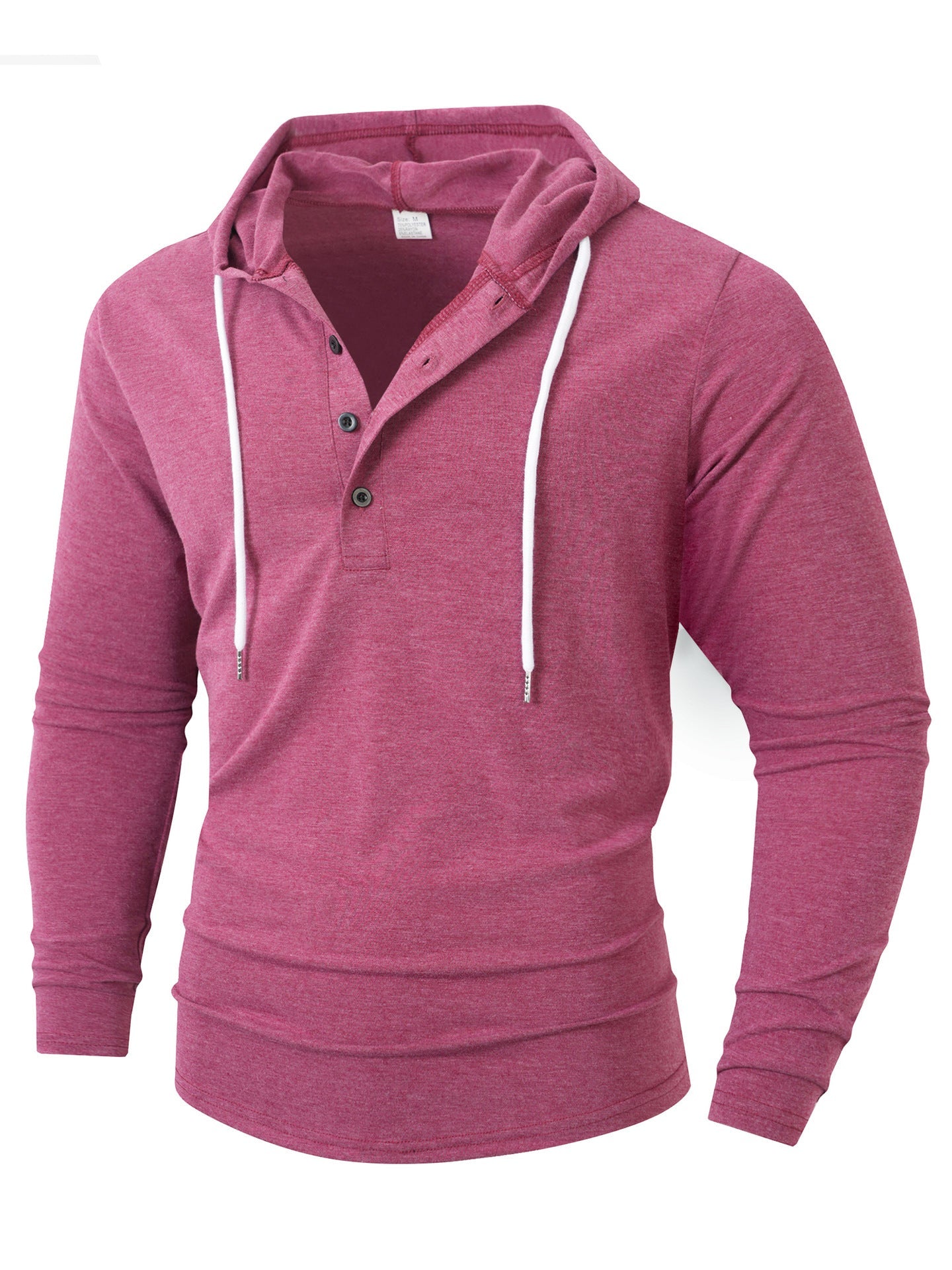Herren Hoodie mit knöpfbarem Kragen und Kordelzug Krohn-e