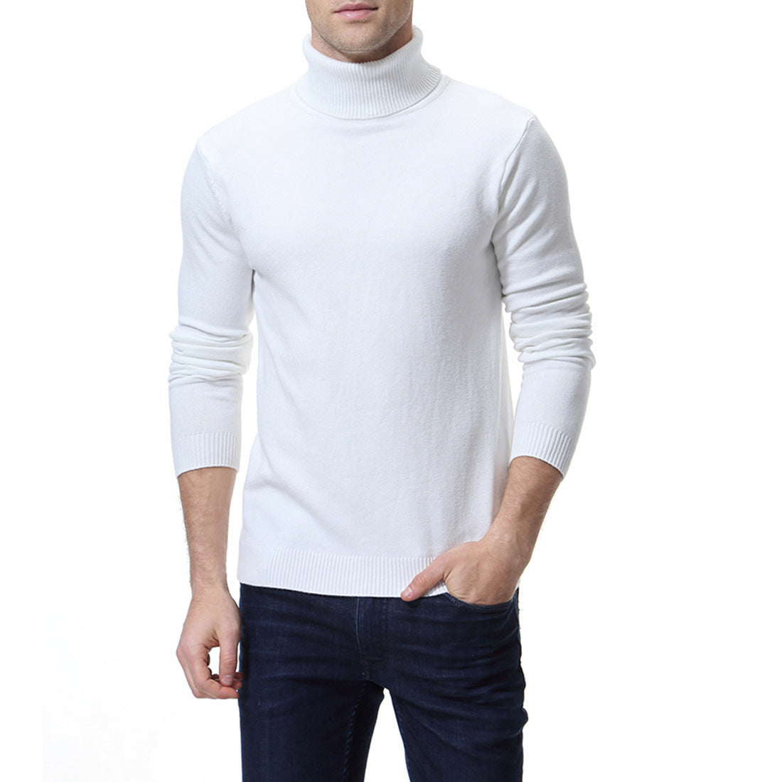 Herren Rollkragenpullover aus feiner Baumwolle Krohn-e