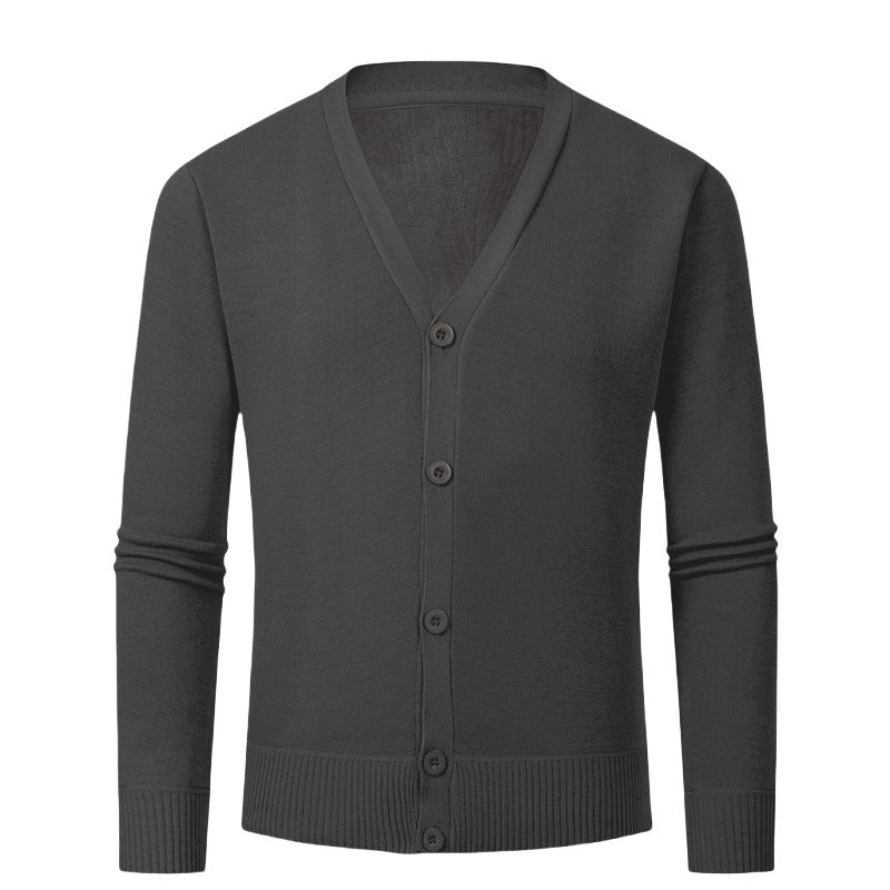 Herren Strickjacke mit V-Ausschnitt und knopflosem Design Krohn-e