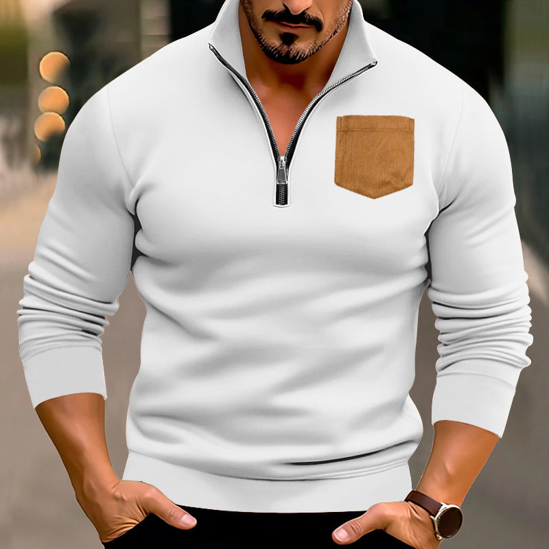 Herren sportlicher Pullover mit kontrastierenden Taschen Krohn-e