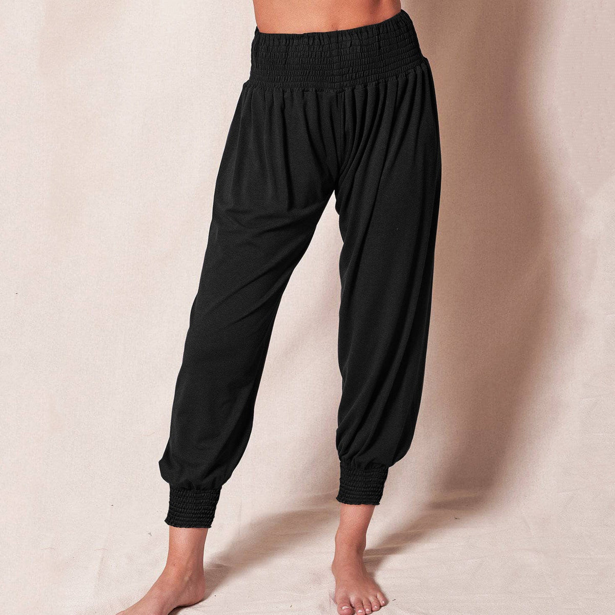 Damen Bequeme Freizeithose mit elastischem Bund und schmalen Bündchen Krohn-e