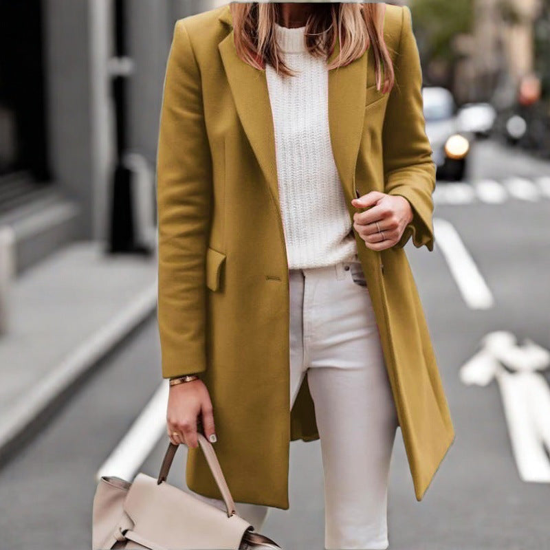 Damen Lässiger und eleganter Langmantel Krohn-e