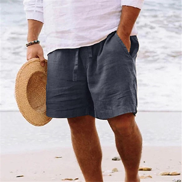 Herren Strandshorts aus Baumwolle und Leinen von Julien
