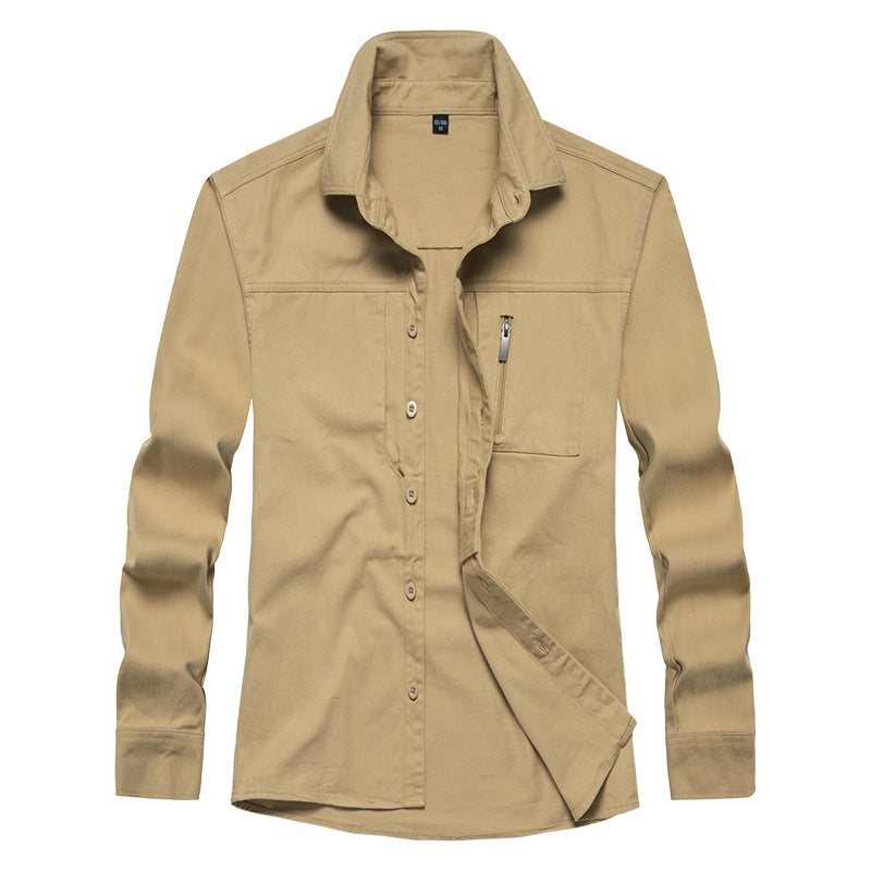 Herren Langarmshirt mit praktischen Taschen und modernem Schnitt Krohn-e