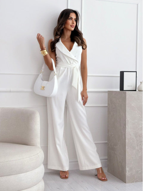 Damen Jumpsuit mit tailliertem Schnitt und Wickeldesign Krohn-e