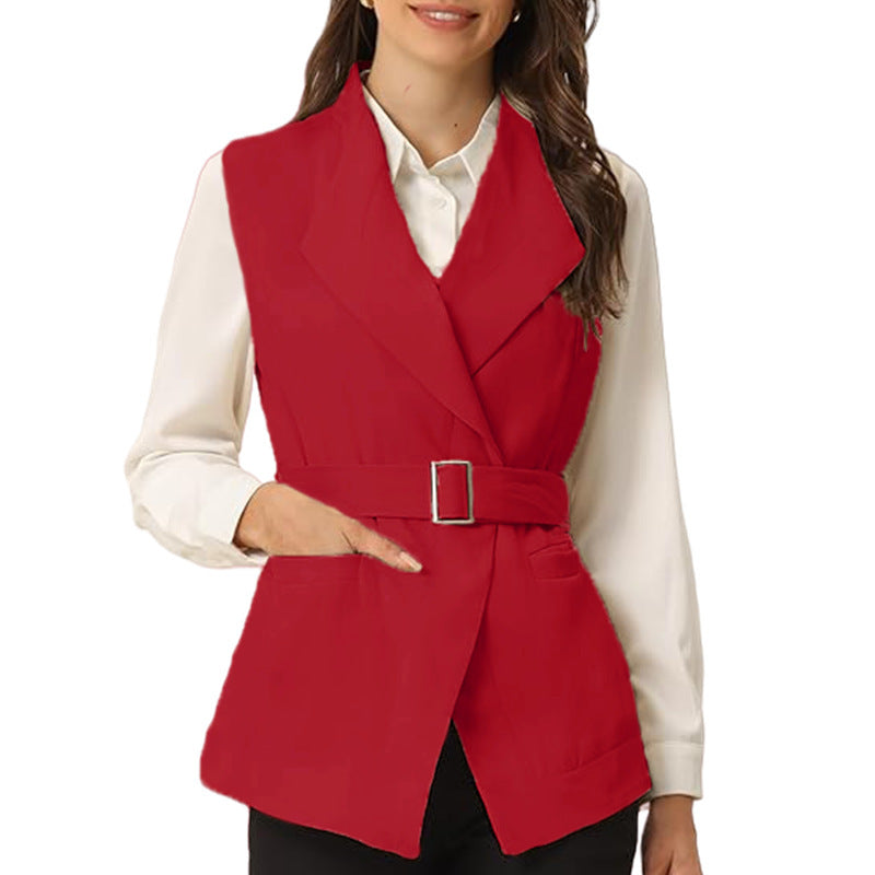 Damen modischer taillierter Blazer mit großen Taschen und Gürtel Krohn-e