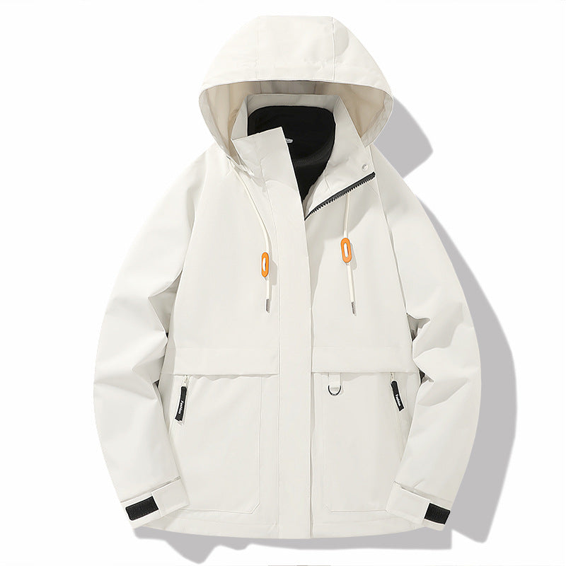 Herren wetterfeste Outdoor-Jacke mit verstellbarer Kapuze und praktischen Taschen Krohn-e