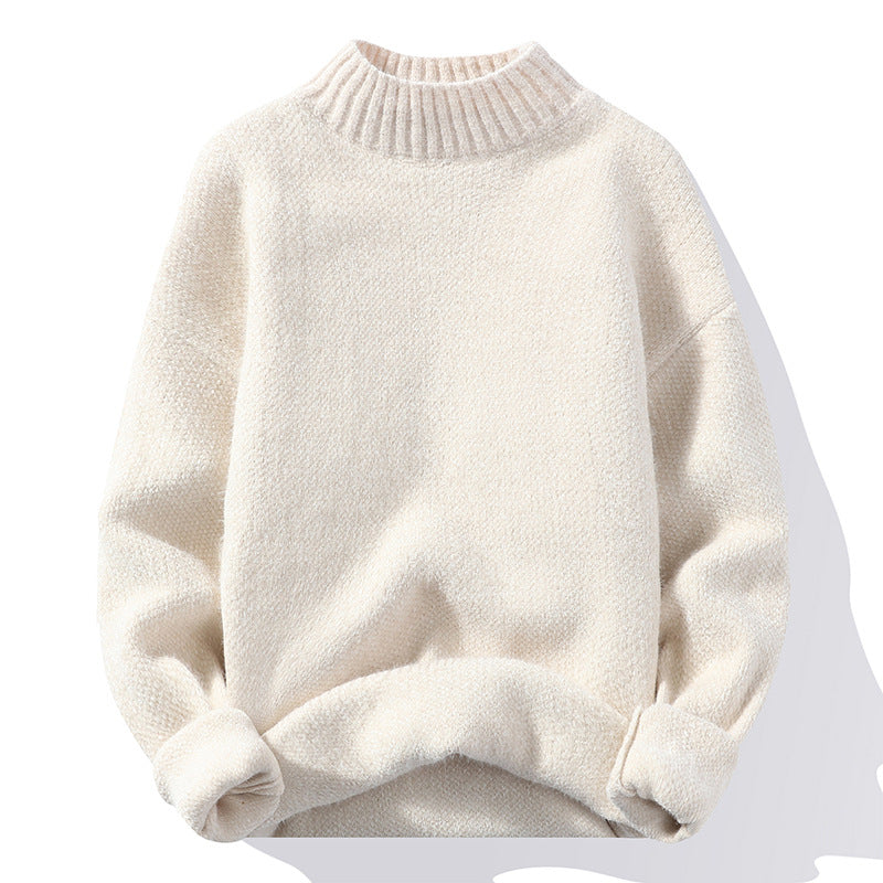 Damen Hochwertiger Rippstrickpullover mit hohem Kragen und lässigem Schnitt Krohn-e
