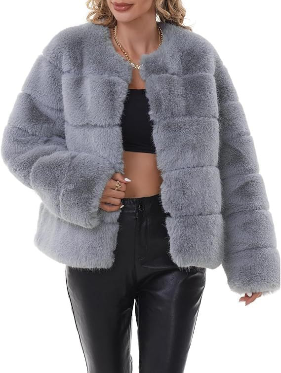 Damen trendige Kunstpelzjacke Krohn-e