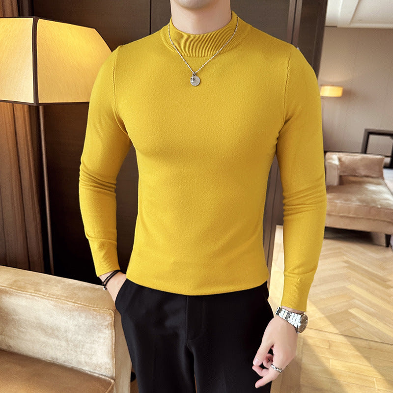 Herren modischer Pullover mit hohem Kragen und eleganter Passform Krohn-e