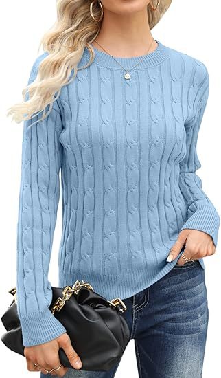 Damen klassischer Strickpullover mit Zopfdesign Krohn-e