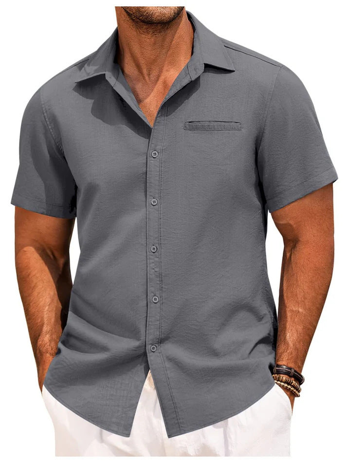 Hellblaues Kurzarmhemd Finn