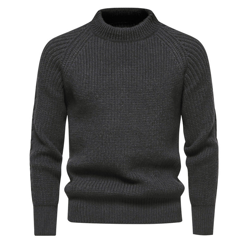 Herren Grobstrickpullover mit hohem Kragen und zeitlosem Design Krohn-e