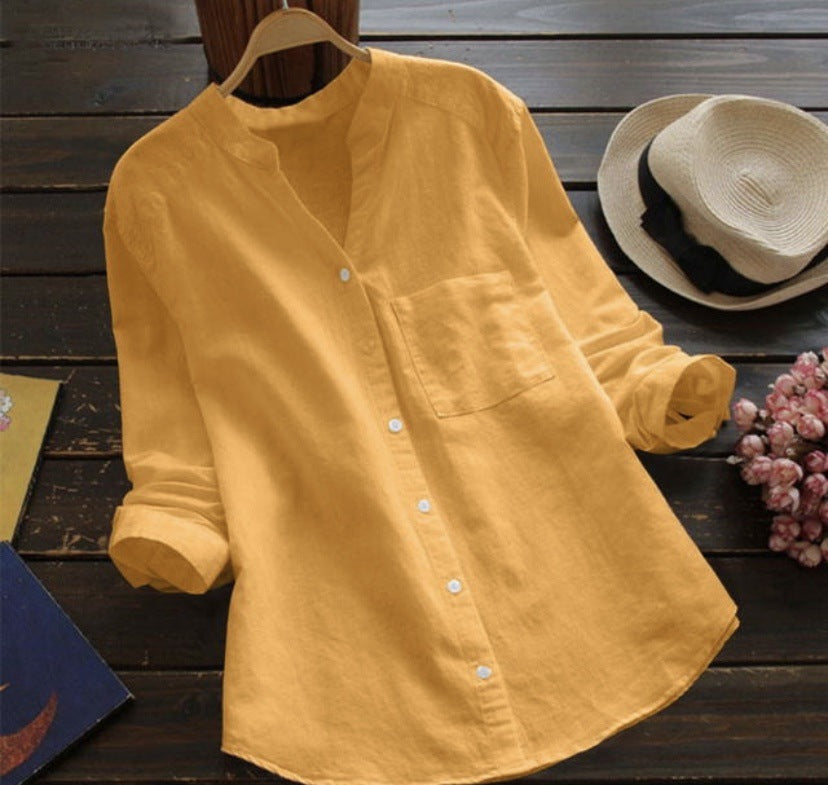 Damen Bluse mit eleganter Knopfleiste und moderner Passform Krohn-e
