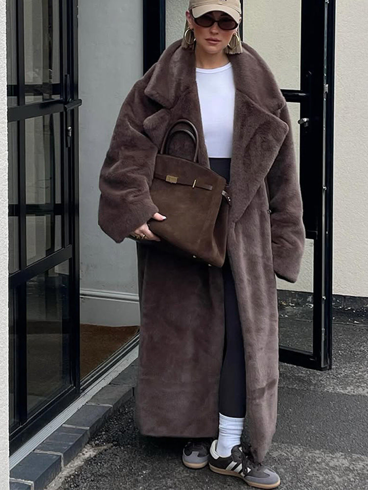 Damen Oversized Kunstfellmantel Krohn-e