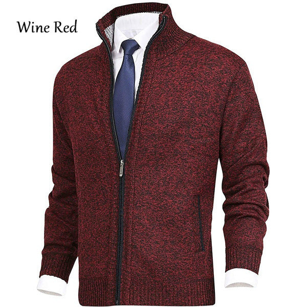 Herren Strickjacke mit Stehkragen und Reißverschluss Krohn-e