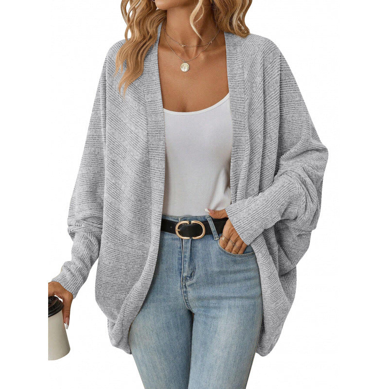 Damen lässige Strickjacke mit oversized Schnitt und lässigen Ärmeln Krohn-e