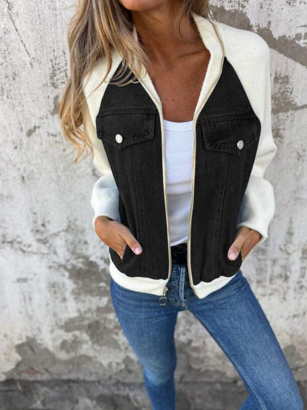 Krohn-e | Gestrickte Patchwork Kapuzenjacke
