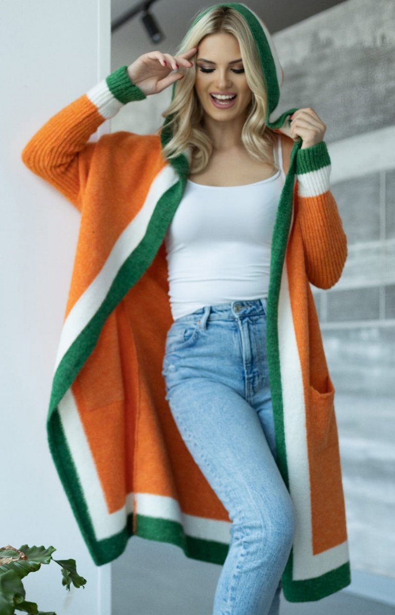 Krohn-e | Strickjacke - Oversized Fit - Wolle - Lange Ärmel - Breiter Kragen - Taschen