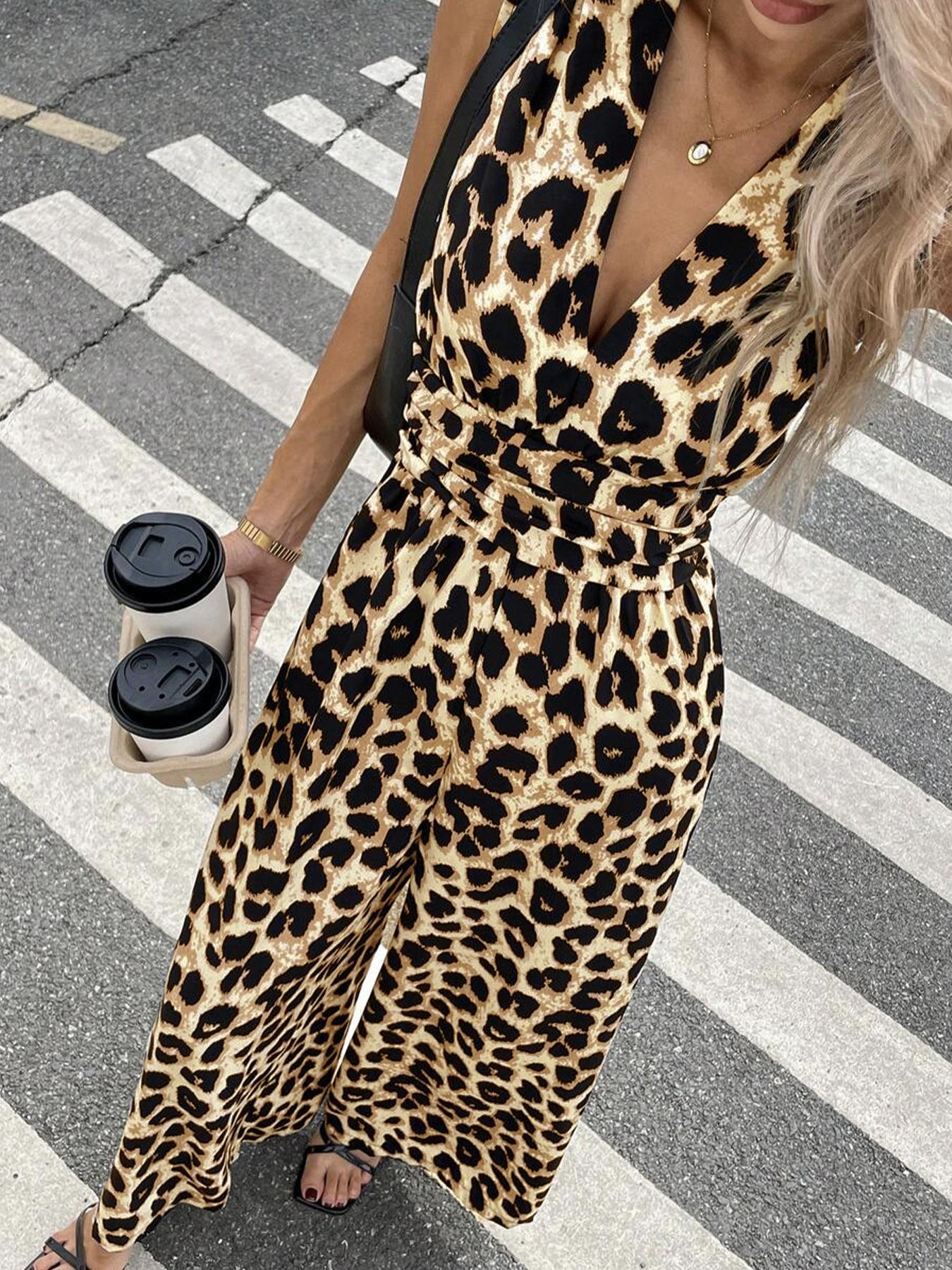 Damen Jumpsuit im trendigen Leo-Muster Krohn-e