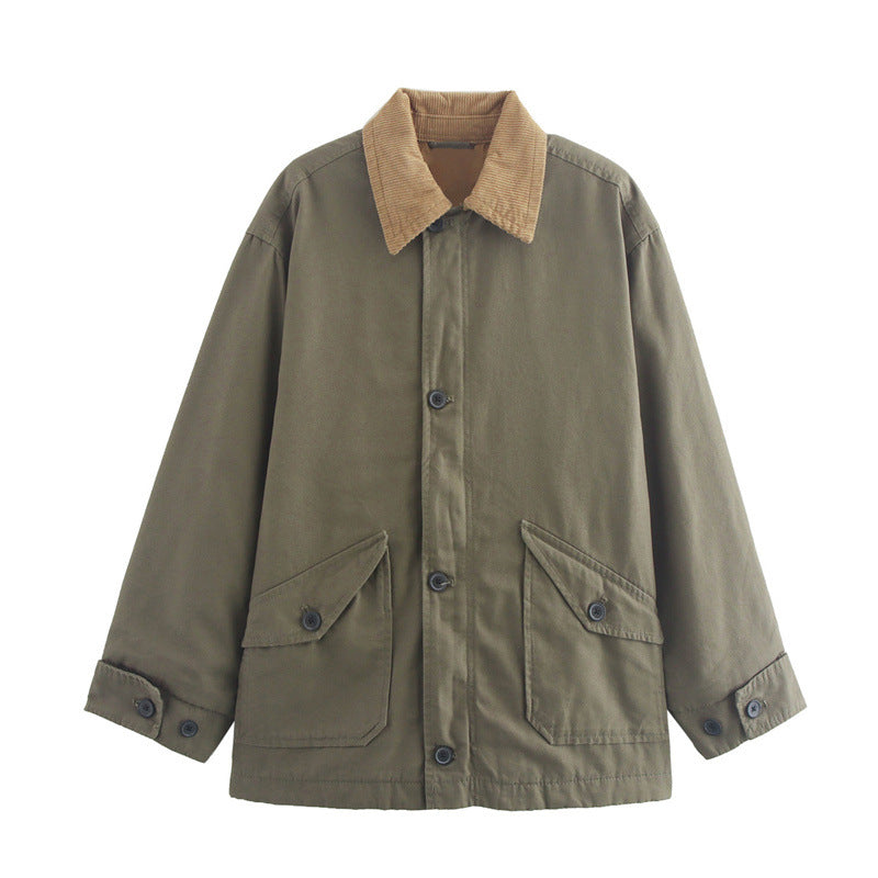 Damen Oversized Utility-Jacke mit weitem Schnitt und praktischen Taschen Krohn-e