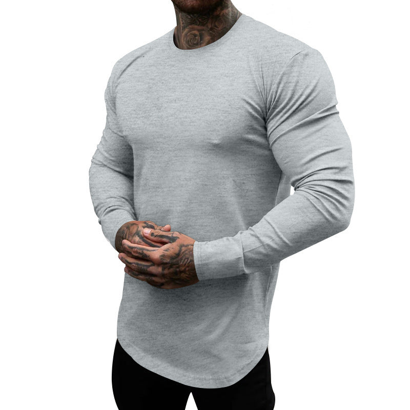 Herren Langarmshirt aus weichem, elastischem Baumwollmix mit Rundhalsausschnitt Krohn-e